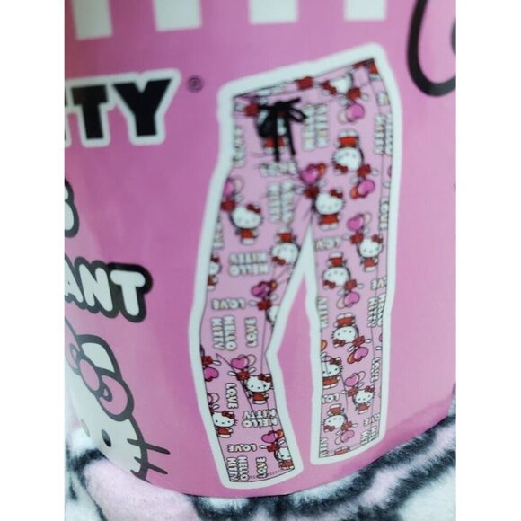 Hello Kitty Love Hearts Balloons Ladies Sleep Pant Large NWT - Picture 2 of 4